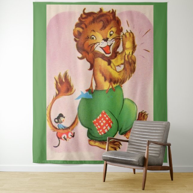 Horace the Lion und Freund Wandteppich (Beispiel)