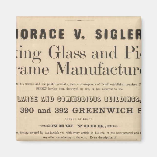 Horace V Sigler Magnet (Vorne)