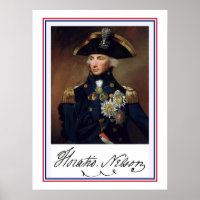 Horation Nelson Malerei und Autogramm