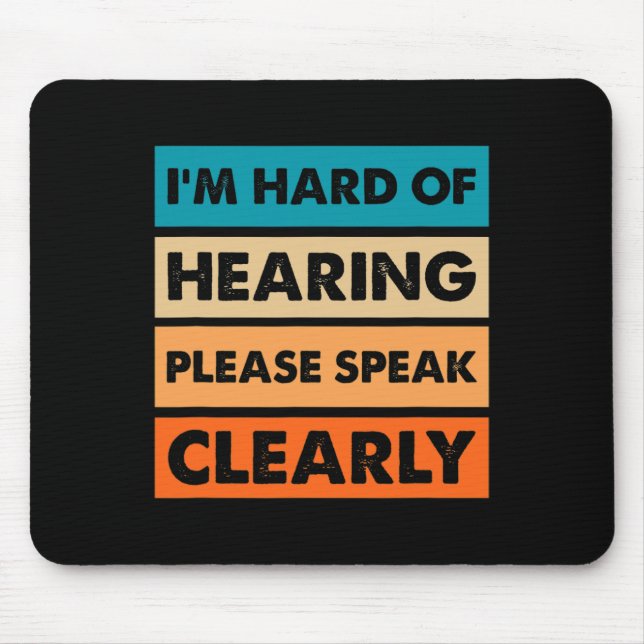 Hörbehinderung ASL Vintages Hörvermögen Mousepad (Vorne)