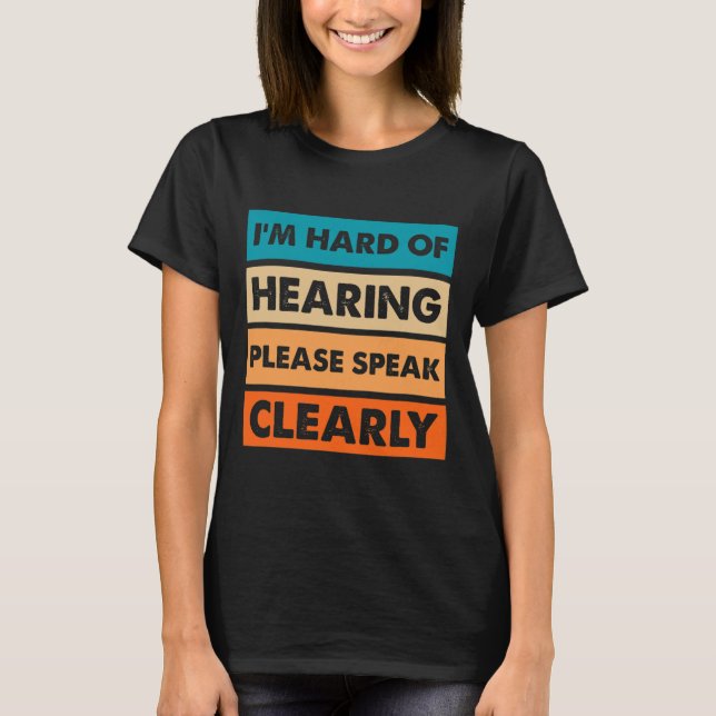 Hörbehinderung ASL Vintages Hörvermögen T-Shirt (Vorderseite)