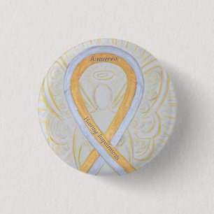 Hörbehinderungen Sensibilisierungs-Ribbon-Engel-Bu Button
