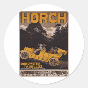 HORCH Automobile Runder Aufkleber