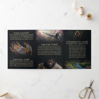 Horch und suche den HERRN Gott KJV Tri-Fold Karte