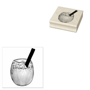 Horchata Orxata Mexican Spanish Getränk Drink Gummistempel