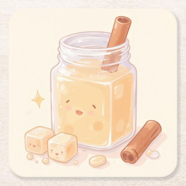 Horchata Rechteckiger Pappuntersetzer (Vorderseite)