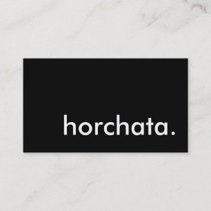 Horchata. Visitenkarte
