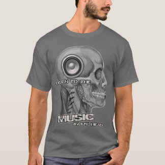 Höre der Musik in meinem Kopf Audio Grafikdesign T-Shirt