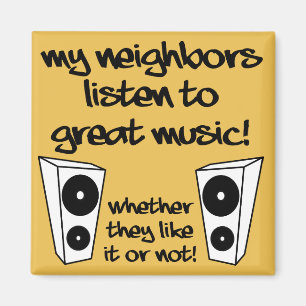 Höre Laute Musik Lustiger Kühlschrankmagnet Magnet