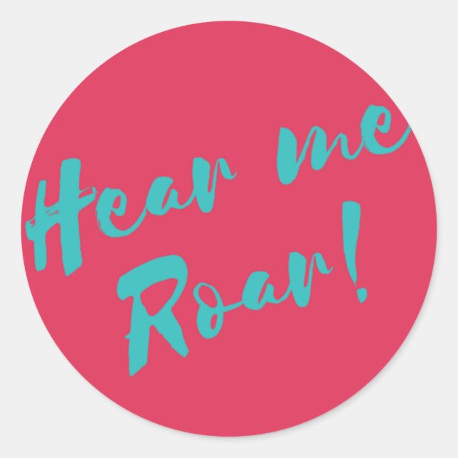 Höre mir rauen Text. Runder Aufkleber (Vorderseite)