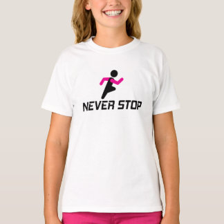 Höre nie auf motivierendes Design für den hart arb T-Shirt