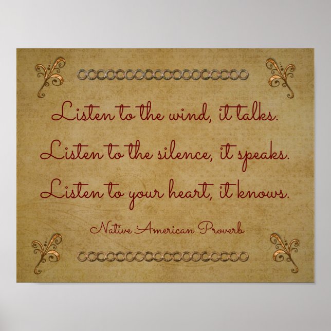 Hören des Windes - Kunstdruck Poster (Vorne)