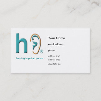 Hören - gehinderte Identifikations-Karten Visitenkarte
