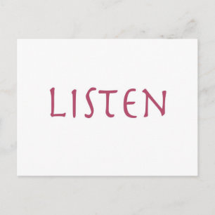 Hören Postkarte