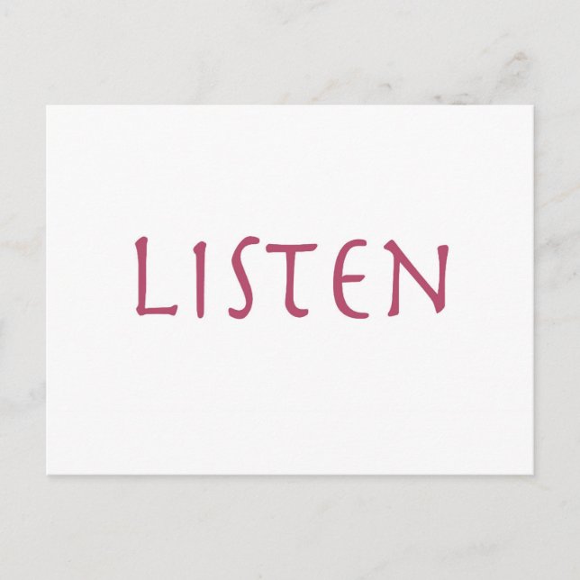 Hören Postkarte (Vorderseite)