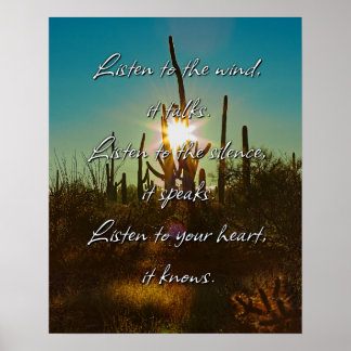 Hören Sie auf den Wind Poster