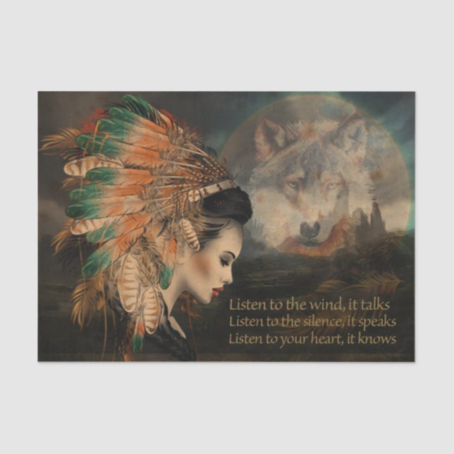 Hören Sie auf den Wind Seidenpapier (Vorderseite)