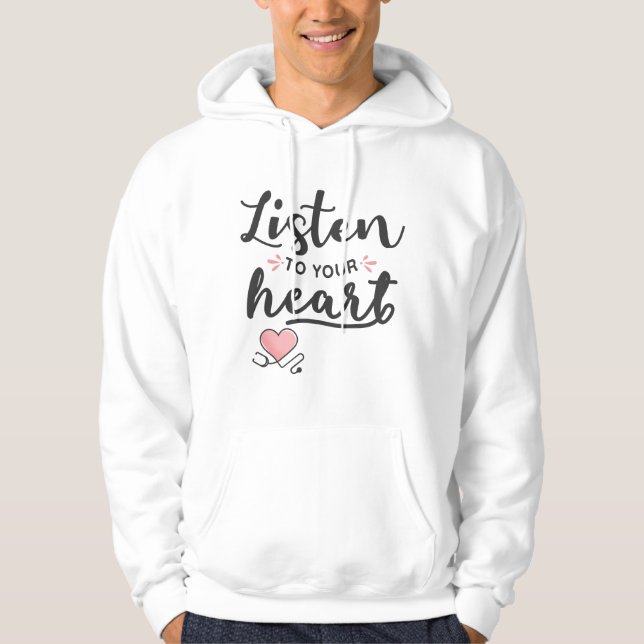 Hören Sie auf Ihr Herz-Stethoscope Hoodie (Vorderseite)