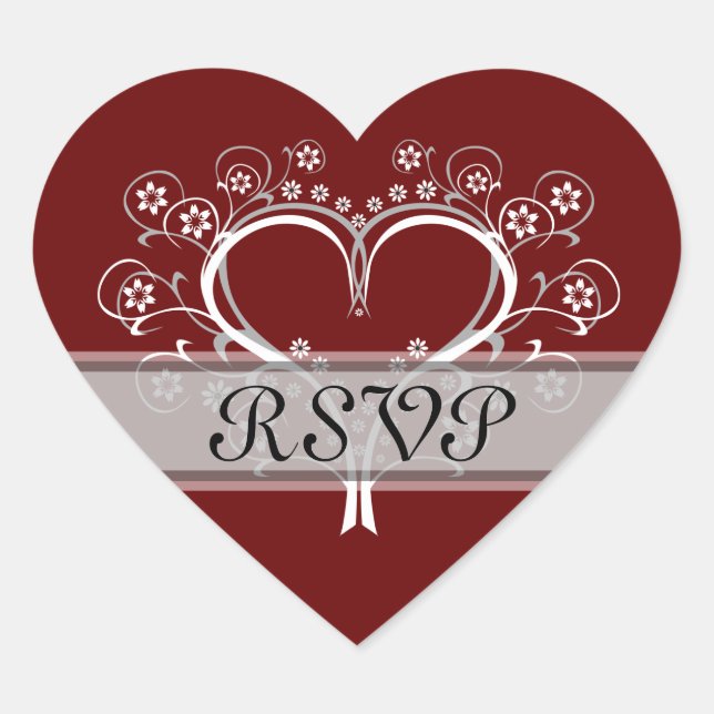 Hören Sie auf meine Heart Wedding Stickers (Vorderseite)