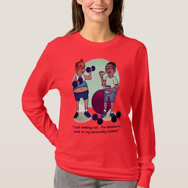 Hören Sie auf, sich für die lange Leere der lustig T-Shirt (Vorderseite)