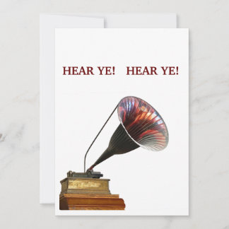 HÖREN SIE! Blank personalisieren Veranstaltungen P Einladung