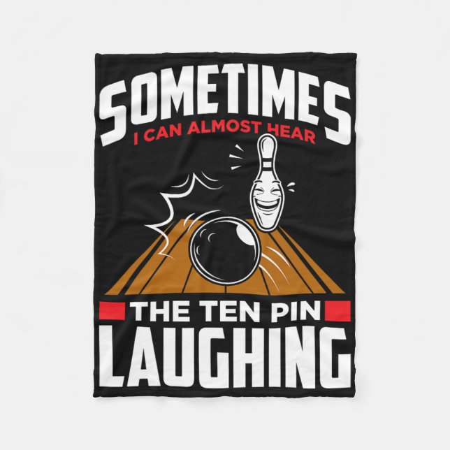 Hören Sie das Zehn Button Laughing - Funny Bowler  Fleecedecke (Vorderseite)