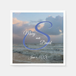 Hören Sie die Wellen Hochzeit Serviette