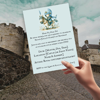 Hören Sie, hören Sie! Geburtstag des Knight-Themed Einladung