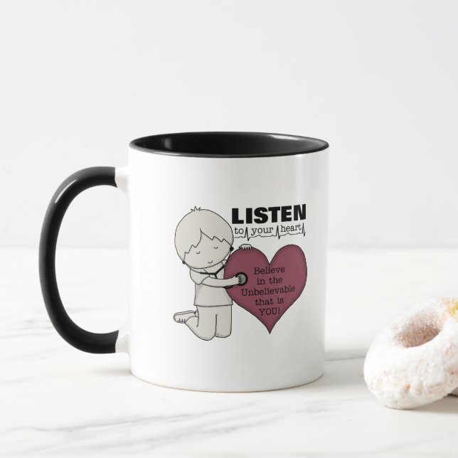 Hören Sie Ihr Herz Tasse (Mit Donut)