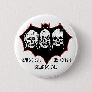 Hören Sie kein Übel, sehen Sie kein Übel, sprec Button