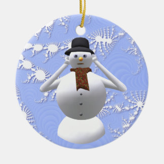 Hören Sie keine schlechte Keramik Ornament