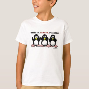 Hören Sie keine schlechten Pinguine T-Shirt