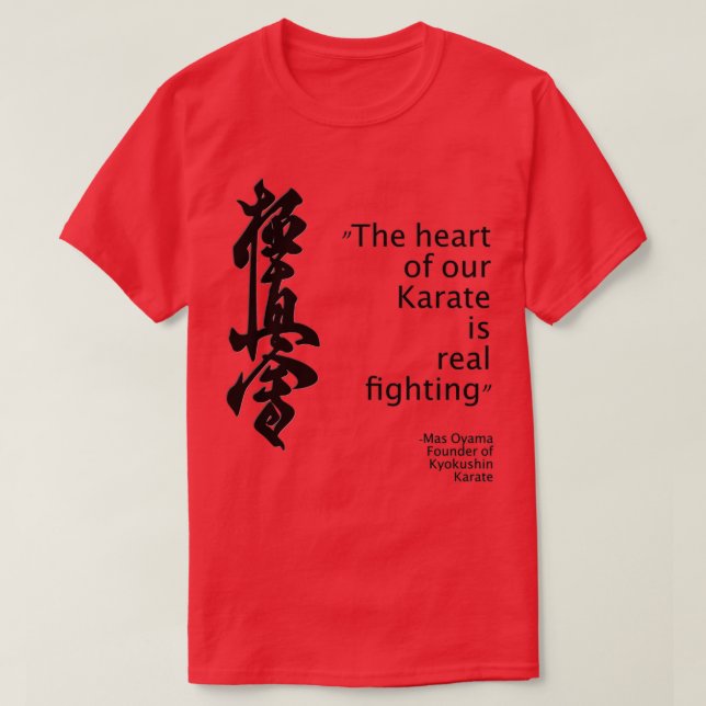 Hören Sie Mas Gründer von Kyokushin Karate T-Shirt (Design vorne)