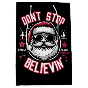 Hören Sie nicht auf, dem lustigen Weihnachtsmann z Mittlere Geschenktüte
