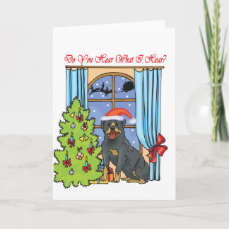 hören Sie rottie Feiertagskarte