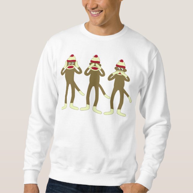 Hören Sie, sehen Sie, sprechen Sie keine Sweatshirt (Vorderseite)