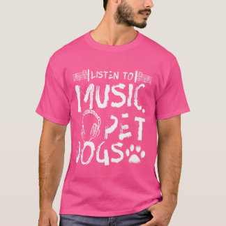 Hören Sie sich den Retro-Junge für Haustiere an T-Shirt
