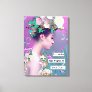 Hören Sie sich die Musik Ihres Souls an Inspekti Leinwanddruck