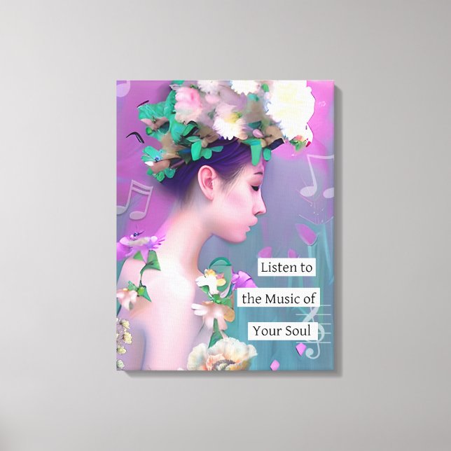 Hören Sie sich die Musik Ihres Souls an | Inspekti Leinwanddruck (Vorderseite)
