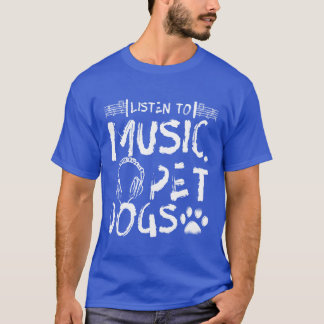 Hören Sie sich Vintag Musikhunde an T-Shirt