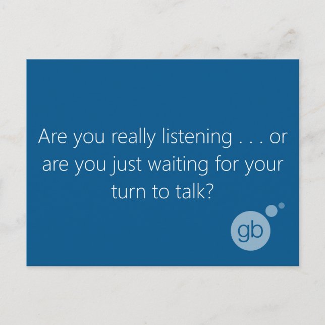 Hören Sie wirklich zu? Postkarte (Vorderseite)