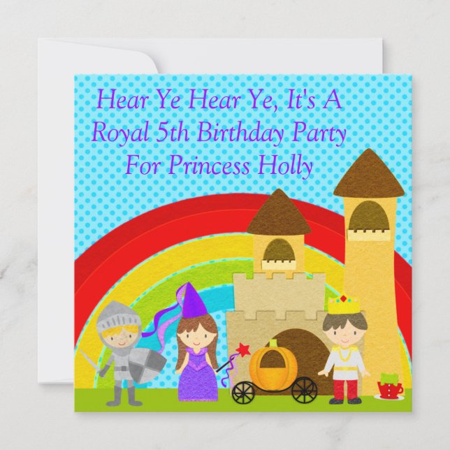 Hören Sie Ye, es ist ein Royal Party CSTM Einladung (Vorderseite)