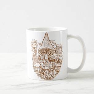 Hören Sie zur Wurzel-Brown-Tinten-Tasse Tasse
