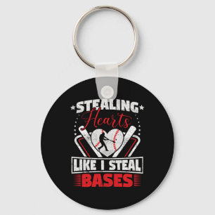 Hören stehlen, wie ich Bases Softball Baseba stehl Schlüsselanhänger