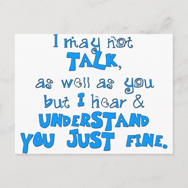 Hören und verstehen postkarte (Vorderseite)