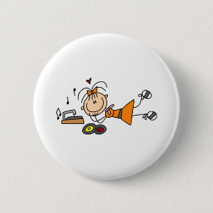 Hören zum Rekordspieler-Knopf Button