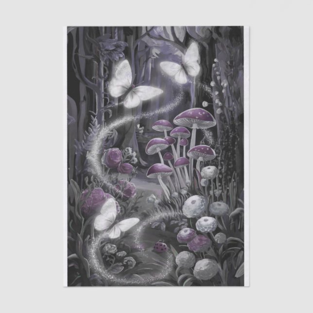 Hörender Flügel, Schmetterlinge des Amethyst-Walde Seidenpapier (Vorderseite)