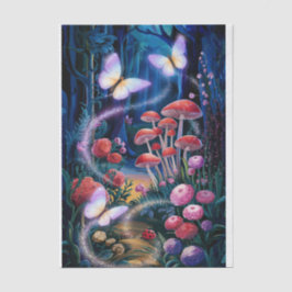 Hörender Flügel, Schmetterlinge verzauberter Wald Seidenpapier