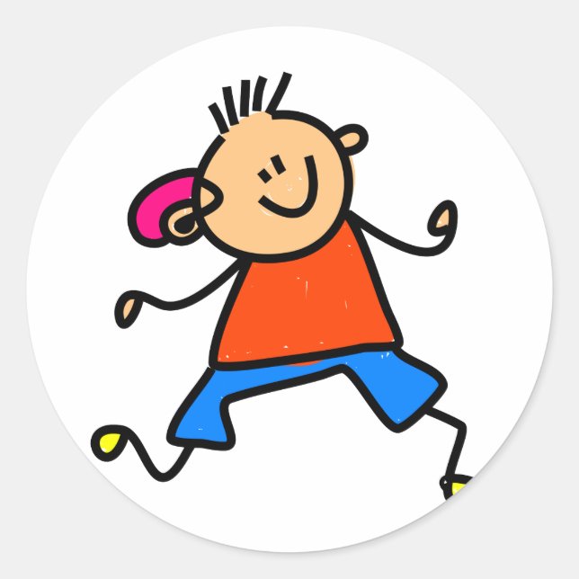 Hörgerätekid Runder Aufkleber (Vorderseite)