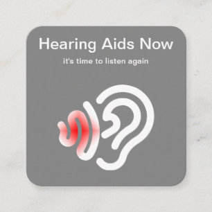 Hörgerätezentrum und Audiologie Quadratische Visitenkarte